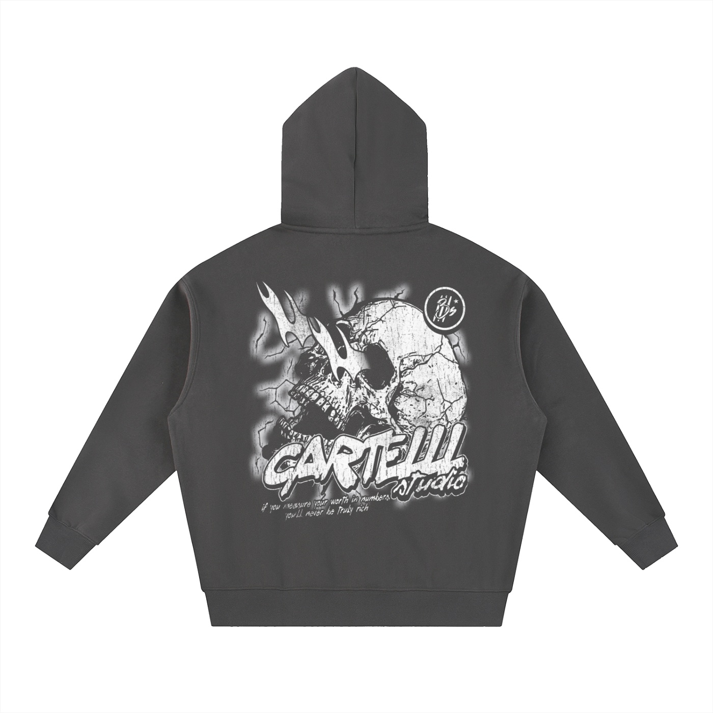 3llls Skull Oversized Fleece Boxy Jacket - Image 10