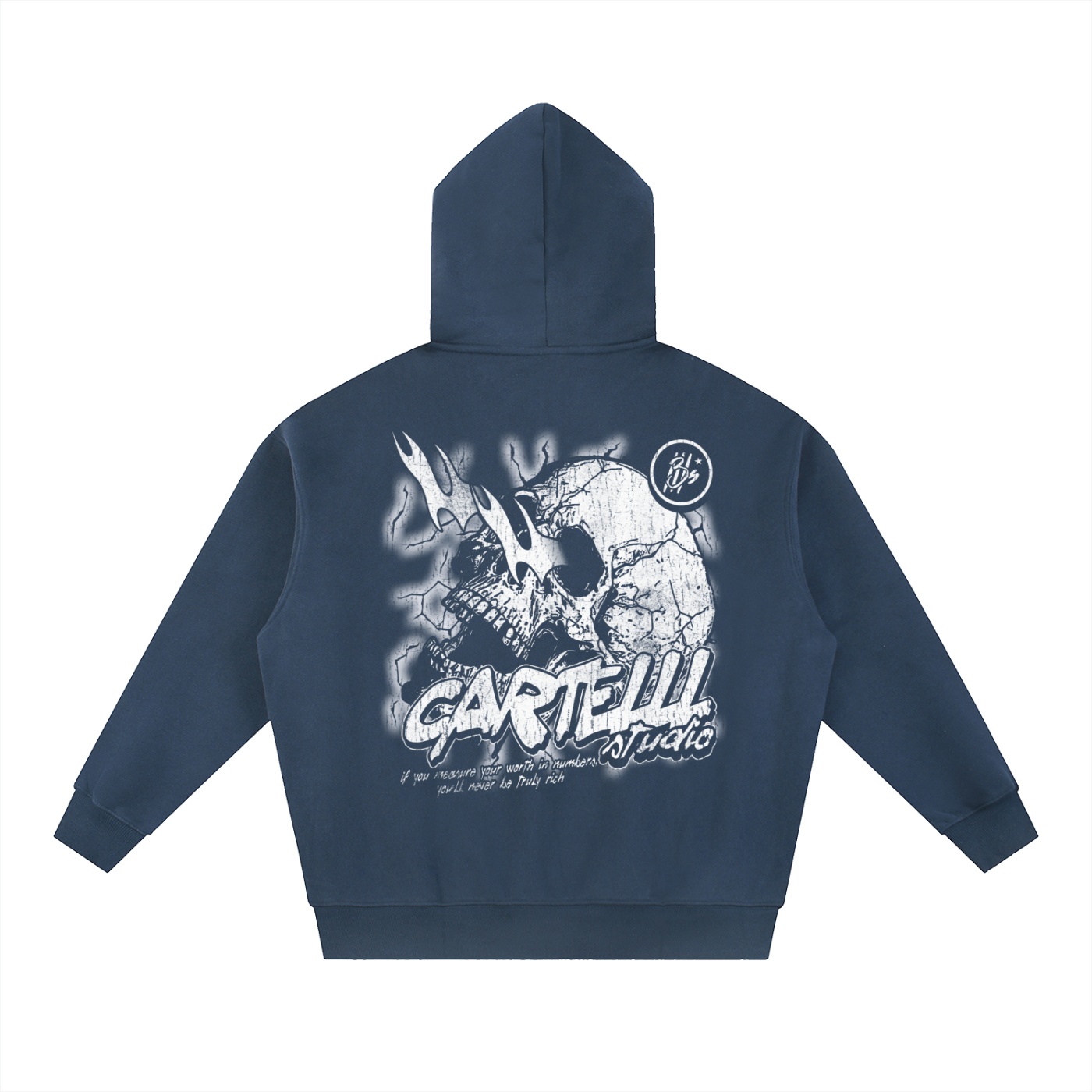 3llls Skull Oversized Fleece Boxy Jacket - Image 6