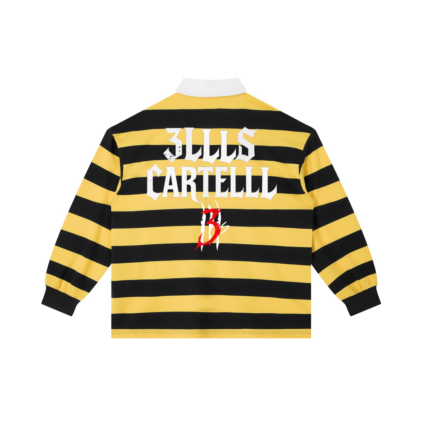 3llls Color Block Stripe Polo Shirt - Image 2