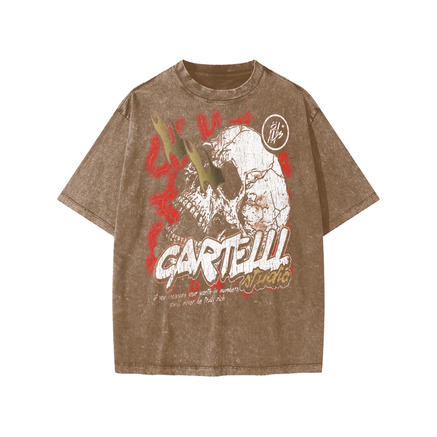 Cartelll Skull Snow Washed Kids' T-Shirt - Image 5