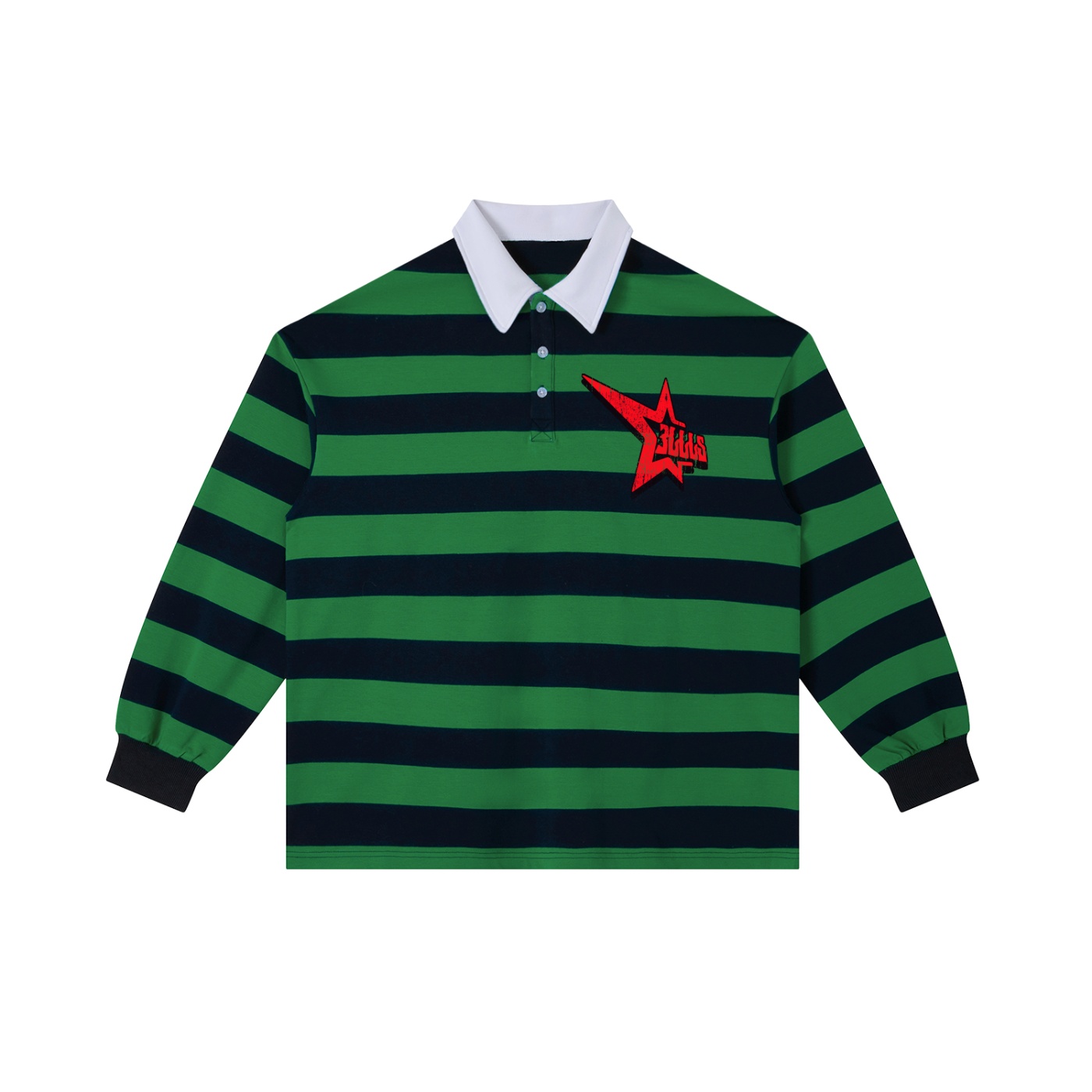 3llls Color Block Stripe Polo Shirt - Image 3